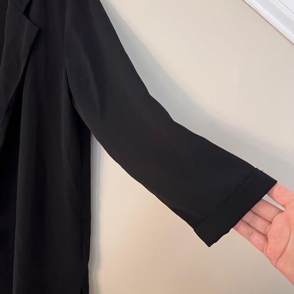 Bobeau black lightweight open front cardigan/blazer/ jacket. Women size M - Picture 4 of 7